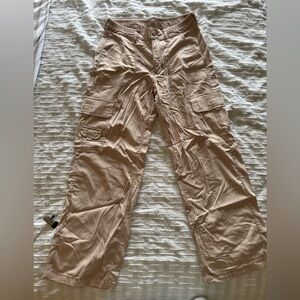 American Eagle Outfitters Tan Wide Leg Pants Relaxed Fit